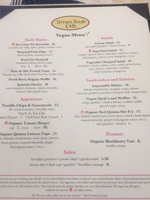 TerraceWynn menu at Wynn Hotel - Terrace Pointe Cafe in Las Vegas