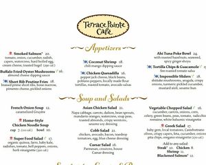 Menu as of Sept 2020 - a few vegan options at Wynn Hotel - Terrace Pointe Cafe in Las Vegas