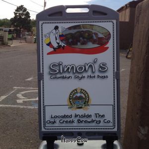 sign  at Simon's Hot Dogs in Sedona