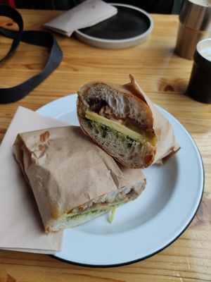 Toasted ciabatta at Rons Coffee House in South East London