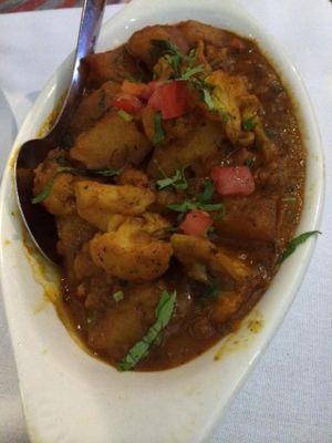 Aloo Gobi at Indus Indian and Herbal Cusine in West Palm Beach