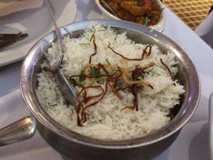 Rice at Indus Indian and Herbal Cusine in West Palm Beach