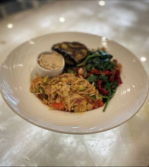 Barcelona Style Veggie Bowl with Orzo  at Meze Mediterraneo in Schaumburg