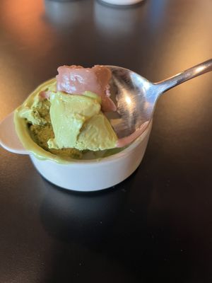 mixing and matching choco and matcha  at Coconuzm - 코코넛즘 in Seoul