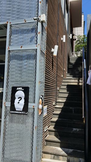 walk up these stairs at Coconuzm - 코코넛즘 in Seoul