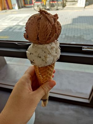 Chocolat hazelnut and mint chocolate chip at Coconuzm - 코코넛즘 in Seoul