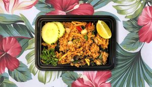 Vegan Thai Basil Fried Rice. at Mile High Thai - Vegan in Denver