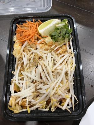 Vegan Pad Thai with Fried Tofu  at Mile High Thai - Vegan in Denver