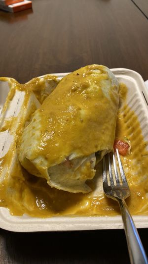 Backcountry BBQ wrapped with pumpkin sauce  at Alpine Eatery in Denver