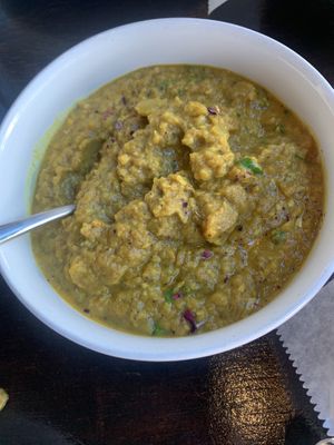 Baigan bharta  at Indian Paradise in Chicago