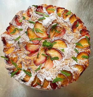 Peach & Vanilla Sponge Cake  at Jenny Koo's Kitchen in Dartmouth