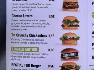 The only vegan option ☹️  at TGB - The Good Burger in Orihuela