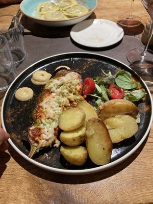 Vegan aubergine. Veggie pasta.   at Nevodi   in Venice