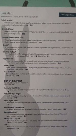 Menu as of Oct 2016 at The Clever Rabbit in Edmonton