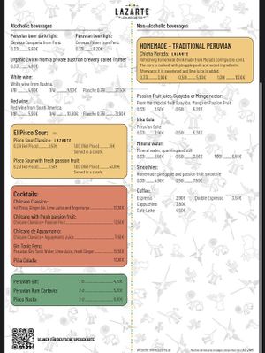 Drinks  at Lazarte Latin American Food in Salzburg