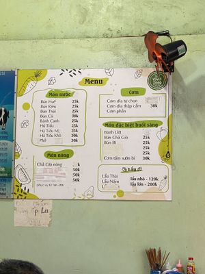 menu  at Khanh Ly Vegetarian Food in Phu Quoc