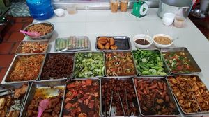 this is the buffet. AYCE for 60.000 per person. more infos and a vegan guide for Phu Quoc at www.the-vegan-travelers.com at Khanh Ly Vegetarian Food in Phu Quoc