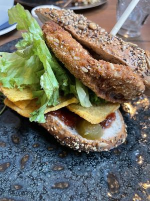 Vegan avocado burger  at Amicaal in Grou