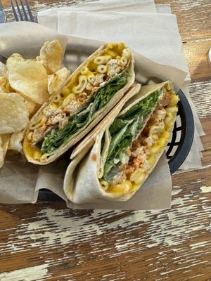 Mac and cheese crunch wrap  at Pingala Cafe & Eatery in Burlington