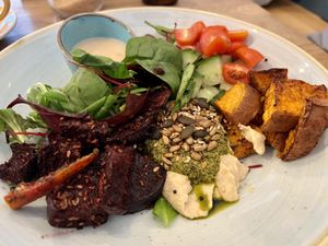 Superfood salad bowl (mix of salads)   at Fussey & Baer in Hitchin