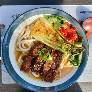 spicy vegan short 'rib’ ramen  at Wagamama in Stoke-on-trent