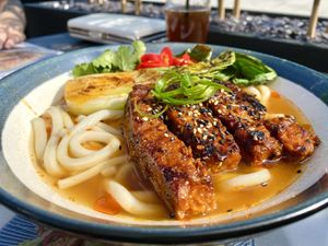 spicy vegan short 'rib’ ramen  at Wagamama in Stoke-on-trent