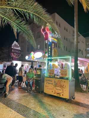 Beach side store front  at Tropicalia in Quarteira