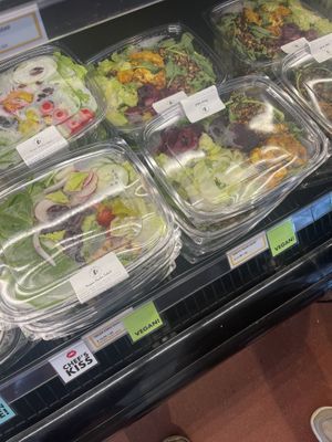 Vegan prepared salads  at Elroy's Fine Foods in Monterey