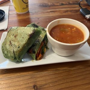 vegan fajita wrap  at The Buzz Cafe in Kenosha