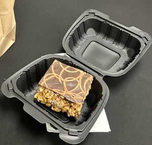 Vegan Rice Crispy Treat - so good!  at The Buzz Cafe in Kenosha