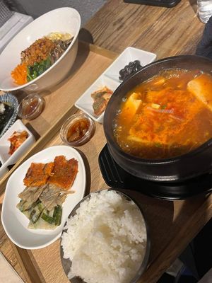 Our spread   at Yachego in Tokyo