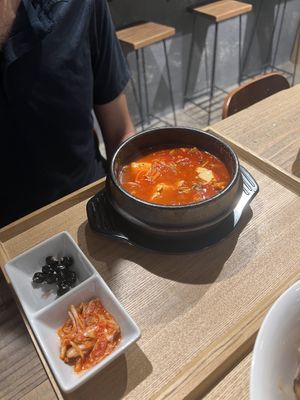 Soft tofu stew  at Yachego in Tokyo