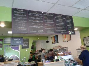 menu at Jan's Health Bar in Huntington Beach