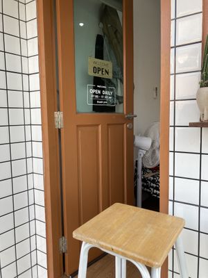 You can sit inside   at Clover Coffee in Phuket