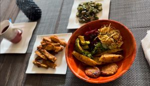 Quinoa salad bowl   at Vibrations Kitchen in Serrekunda