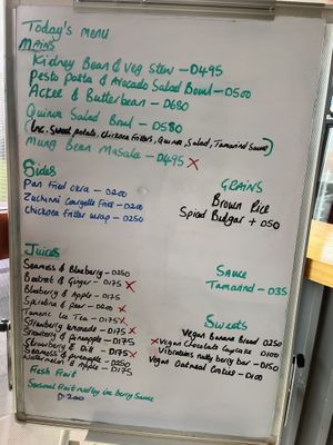 Daily menu (various by day)  at Vibrations Kitchen in Serrekunda