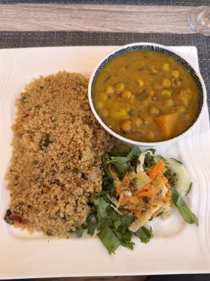 Chickpea curry  at Vibrations Kitchen in Serrekunda
