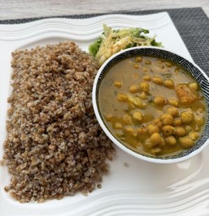 Chickpea curry  at Vibrations Kitchen in Serrekunda