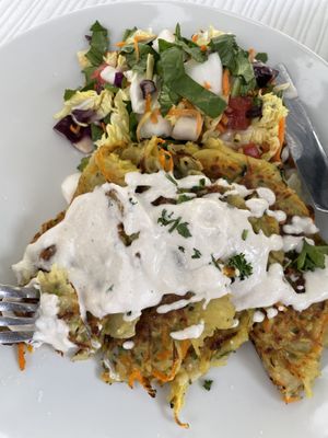 Potato pancaces  at BEMBA rawfood & plant-based in Bratislava