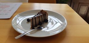 Chocolate cake at BEMBA rawfood & plant-based in Bratislava