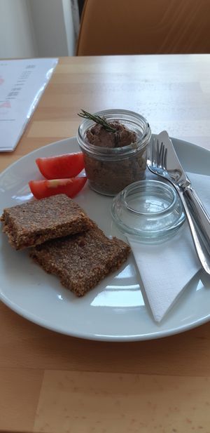 Faux gras at BEMBA rawfood & plant-based in Bratislava