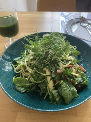noodles at BEMBA rawfood & plant-based in Bratislava
