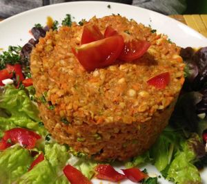 Raw vegan risotto at BEMBA rawfood & plant-based in Bratislava