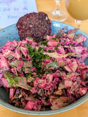 Beetroot salad - very nice! at BEMBA rawfood & plant-based in Bratislava