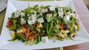 Štajerský šalát s Raw syrom  at BEMBA rawfood & plant-based in Bratislava