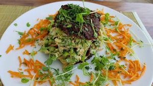 Raw burger  at BEMBA rawfood & plant-based in Bratislava