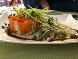 Salmon  at BEMBA rawfood & plant-based in Bratislava