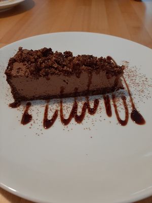 Almond-chocolate raw cake at BEMBA rawfood & plant-based in Bratislava