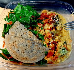 Chickpeas curry. at BEMBA rawfood & plant-based in Bratislava