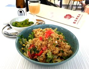 Quinoa salad with edamame beans. at BEMBA rawfood & plant-based in Bratislava